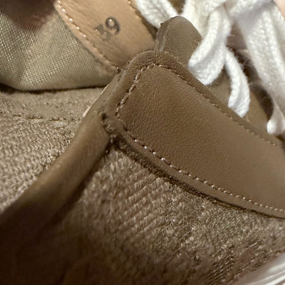 CHLOE | LAUREN lace scallop Sneakers in Dark Greige | SIZE 39 - Picture 12 of 14